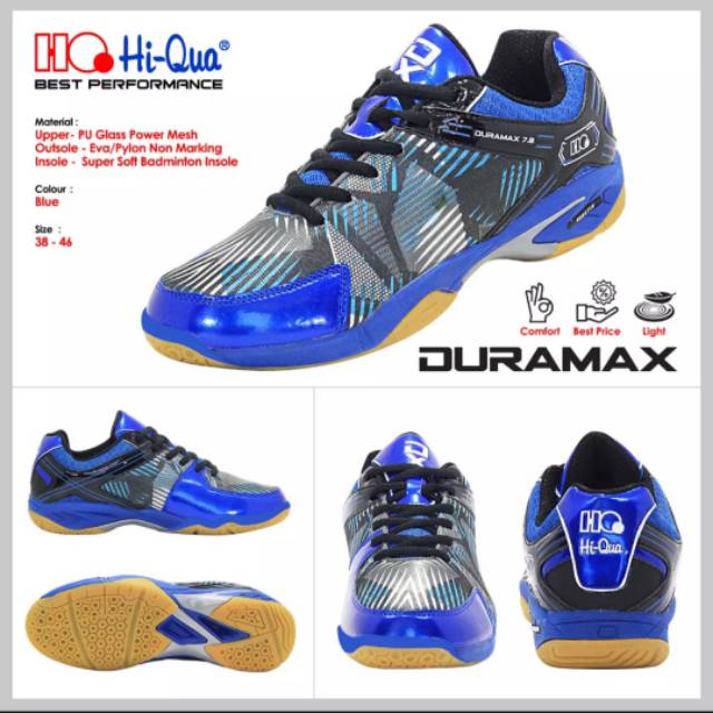Sepatu badminton hi-qua hi-qua duramax running joging