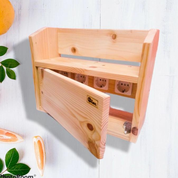 Rak tempat router wifi kayu klasik minimalis