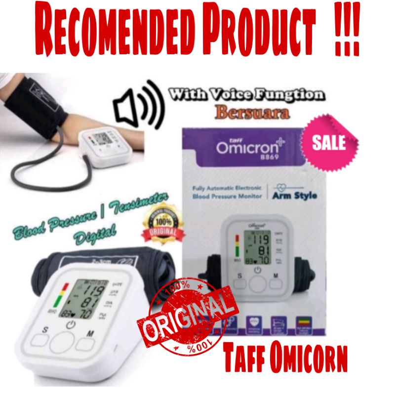 Pengukur Tekanan Darah Sphygmanometer with VOICE TAFF OMICORN B 869