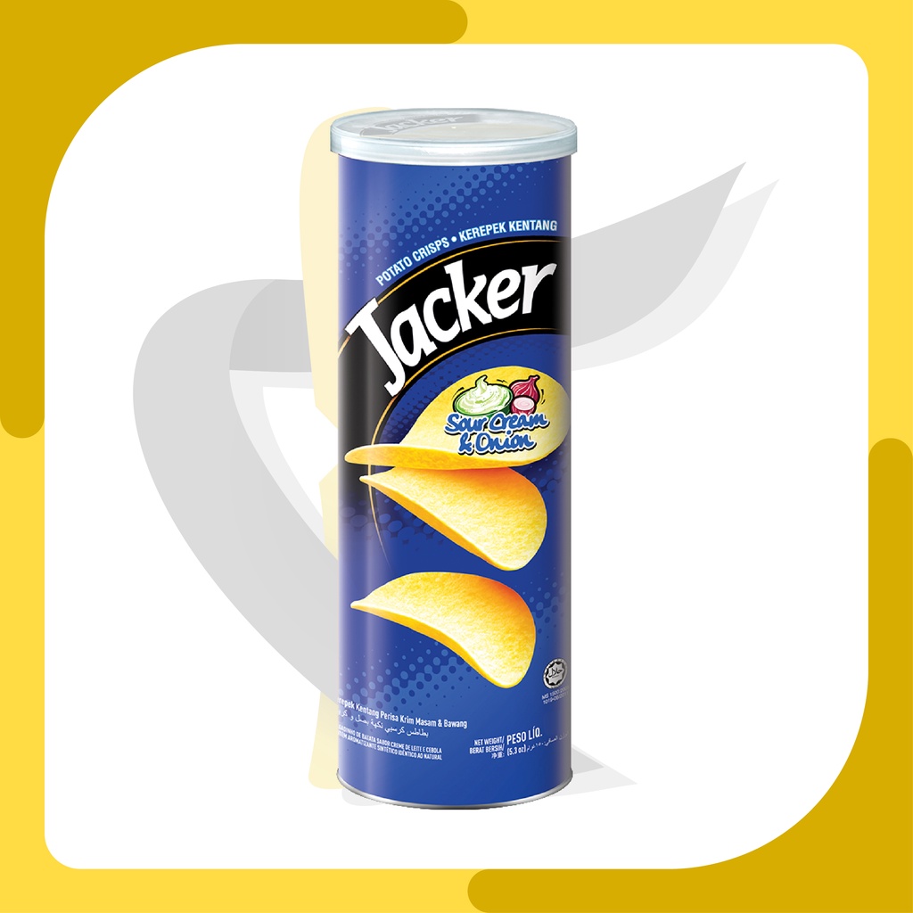 Snack Import | Jacker Potato Crisps Sour Cream & Onion Flavoured 110gr