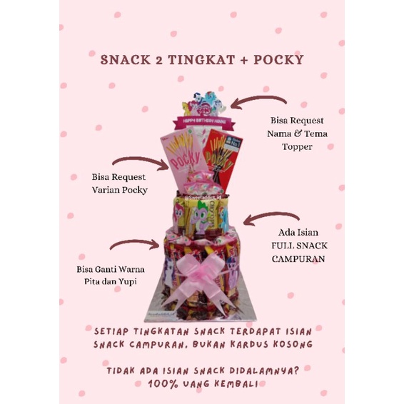 

(BISA UNTUK HARI H) Snack cake parcel snack bouquet ultah birthday