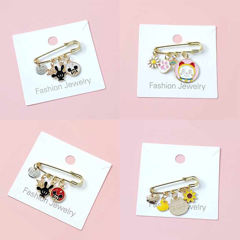 [ACKER] Bros Pin Kartun Pola Korea Lucu Untuk Wanita