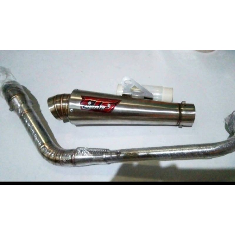 KNALPOT CTS MUFFLER JIGSAW LEHER KOLONG BUAT MOTOR VEGA SUPRA GRAND C70 DLL