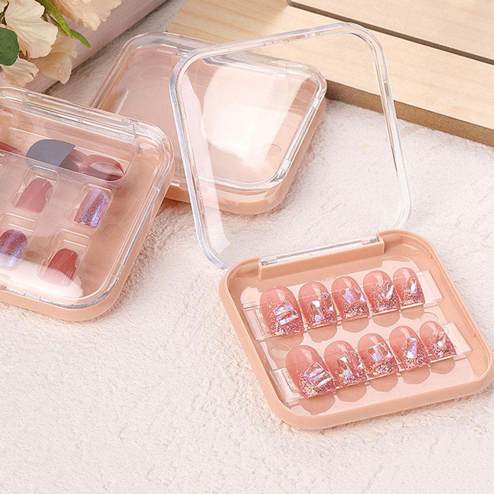 Mxbeauty Kotak Penyimpanan Kuku Palsu Portable Acrylic Tempat Kuku Manicure Tool Nail Tips Case Kuku Palsu Organizer