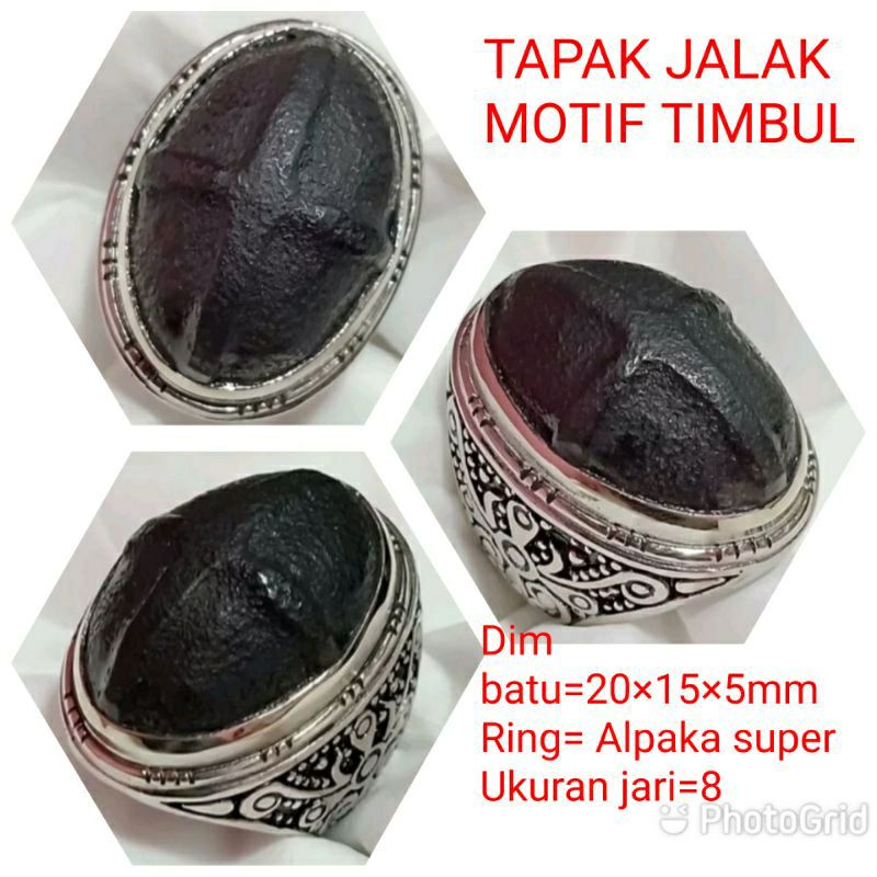 CINCIN BATU AKIK TAPAK JALAK TIMBUL NATURAL 100%