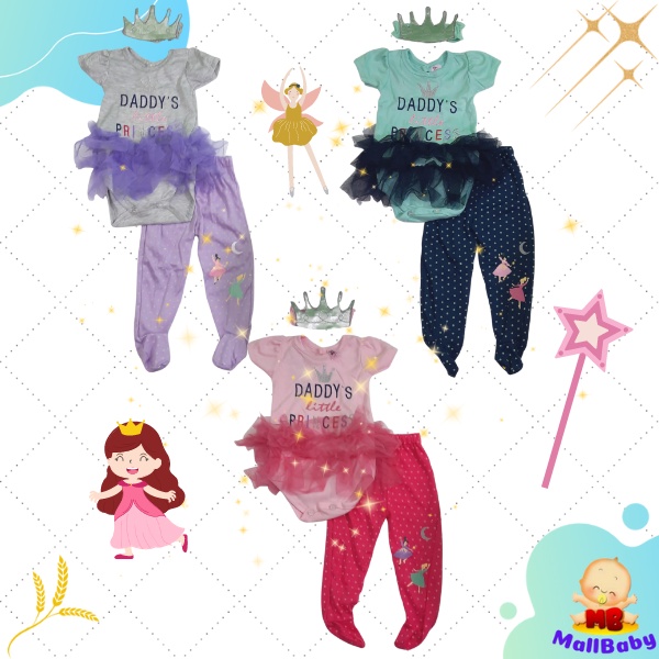 Baju Bayi Perempuan Lucu 0 3 6 9 Bulan Setelan Jumper Bayi Perempuan Celana Legging  Daddy's Princess