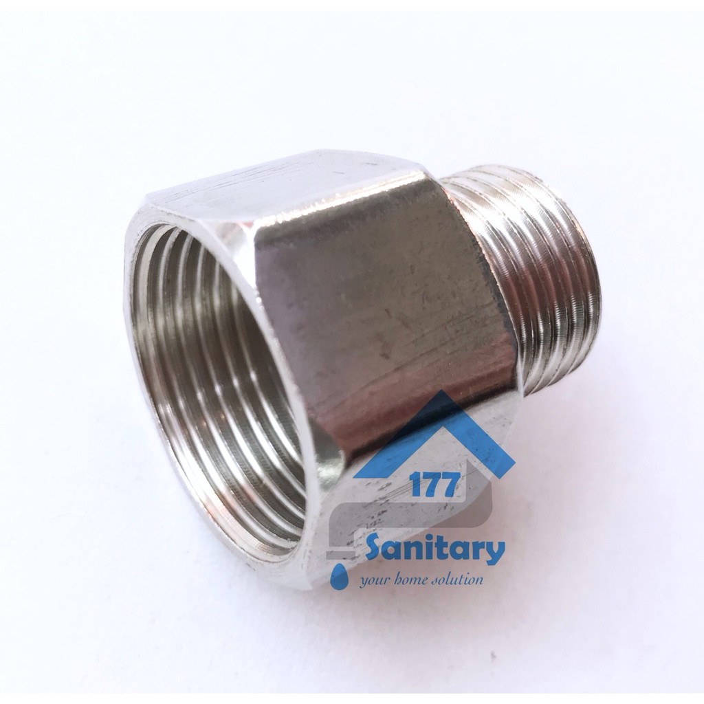 Soket Stainless 1-2 Ke 3-4 S01-Nepel Kran Sambungan 34 Ke 12 Stainles Murah Fitting mur conector keran heater /X34