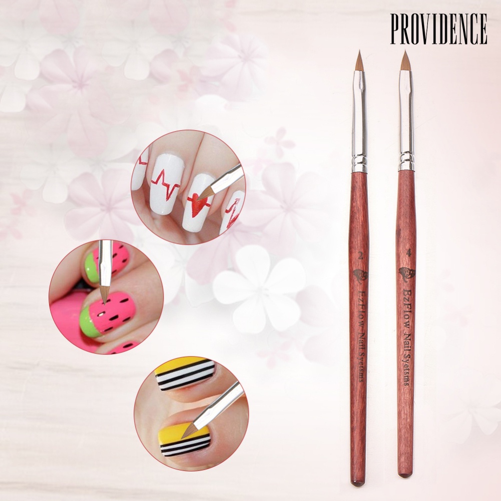 Providence Kuas Nail Art Uv Gel Gagang Kayu Diy