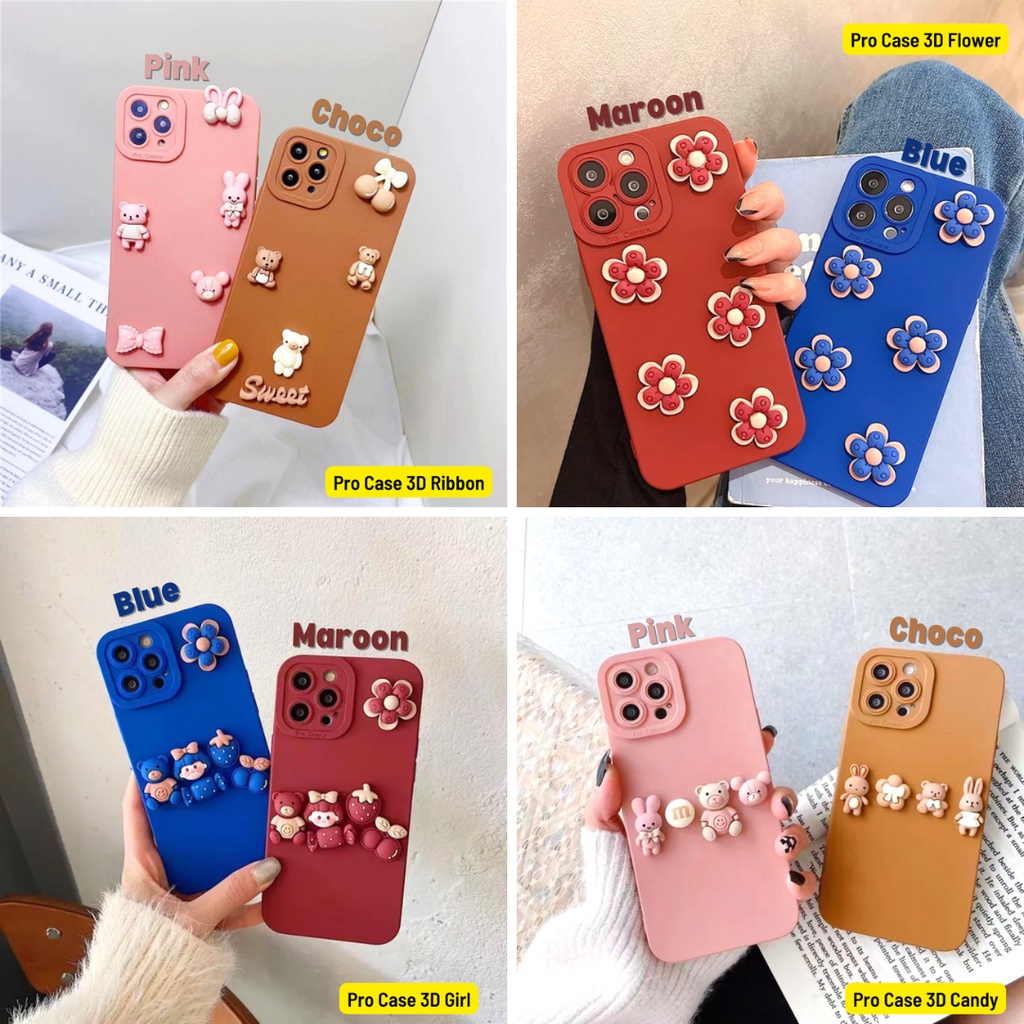 Case 3D Pro Case Realme C31 C35 Soft Casing Motif Kartun