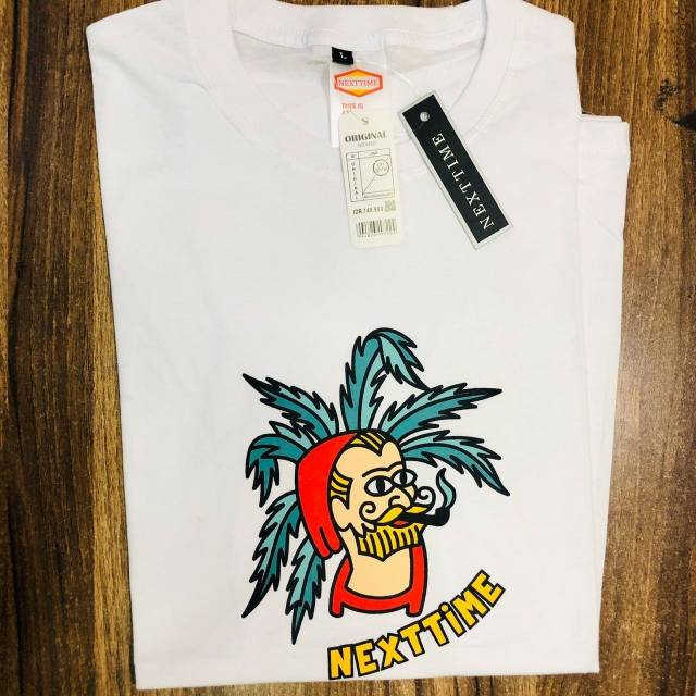 COD KAOS DISTRO ORIGINAL NEXT TIME PUTIH WHITE TSHIRT KAOS POLOS KUALITAS BM ORI SUPER PREMIUM