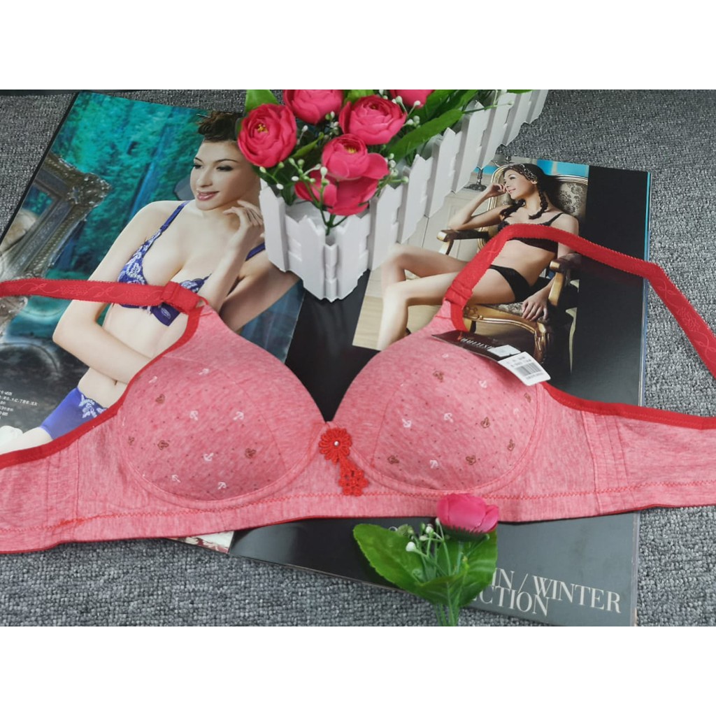 Bra wanita import cup B - 268 busa tipis kain lembut (PROMO BELI 4 FREE MASKER)