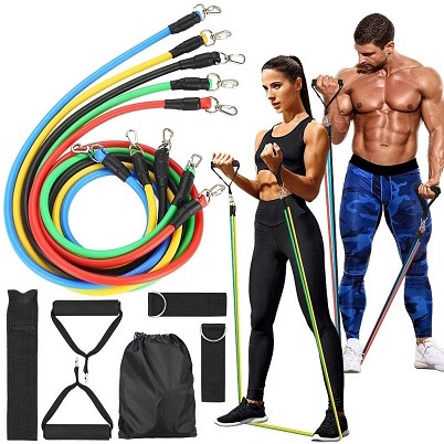 Barnik88 Pull Band Resistance Set Elastic Fitness Gym / Tali Pembantu Resistance Tube Elastic Alat olahraga praktis