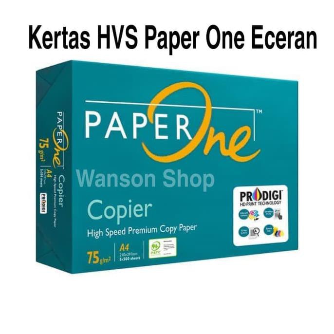 

KERTAS A4 75GRAM PAPER ONE / KERTAS HVS A4 75GRAM PAPER ONE