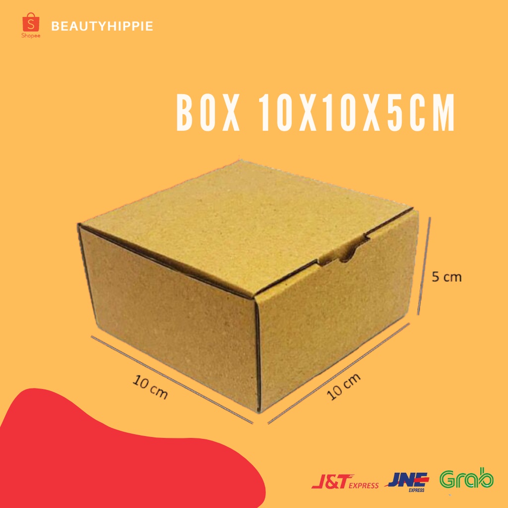 

KARDUS BOX DUS PACKAGING UK 10x10x5 Die Cut Box Kotak Packing Aksesoris, Snack, Hijab Kue