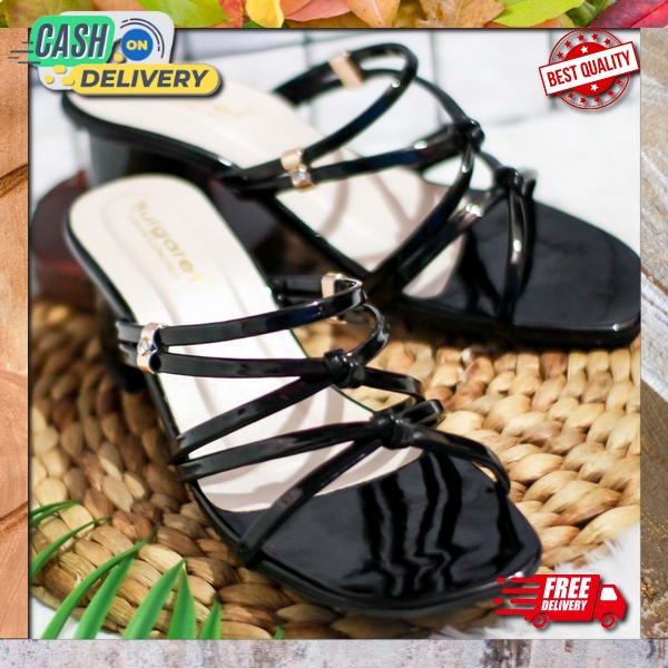 Sendal Haihil Sandal Haihils High Heels Hills Pesta Wanita Import Uh63 Malaika - High Heels Kaca Ben