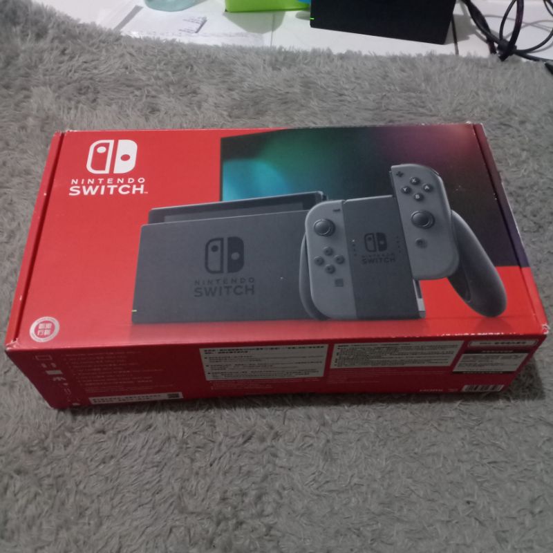 Nintendo switch v2 grey second bekas fullset