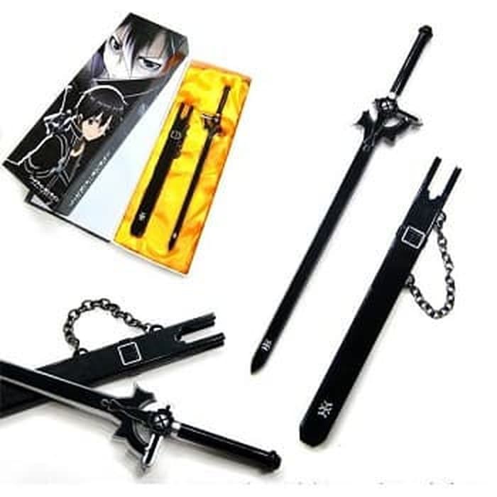 Replika pedang kirito sword art online elucidator weapon