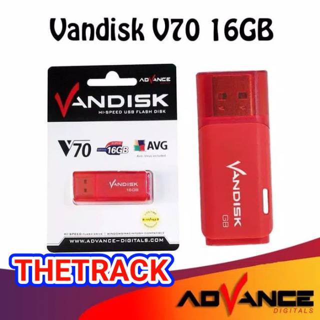FLASHDISK VANDISK 16GB V70 / USB FLASH DISK 16 GB V70 REAL CAPACITY ST
