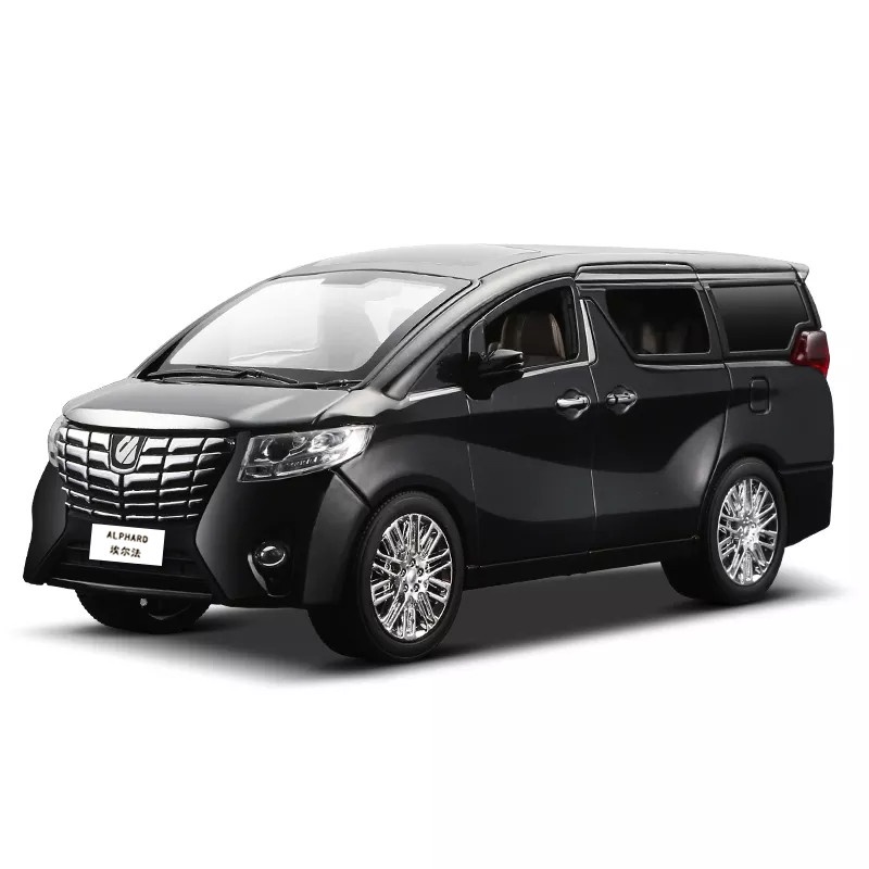 Cod Mainan Diecast Metal Mobil Toyota Alphard Pull Back Lampu Skala 1:24