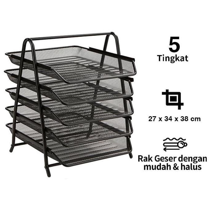 

[[COD]] DOCUMENT TRAY / RAK TEMPAT DOKUMEN 5 TINGKAT / LETTER DOCUMENT CUCI GUDANG Kode 714