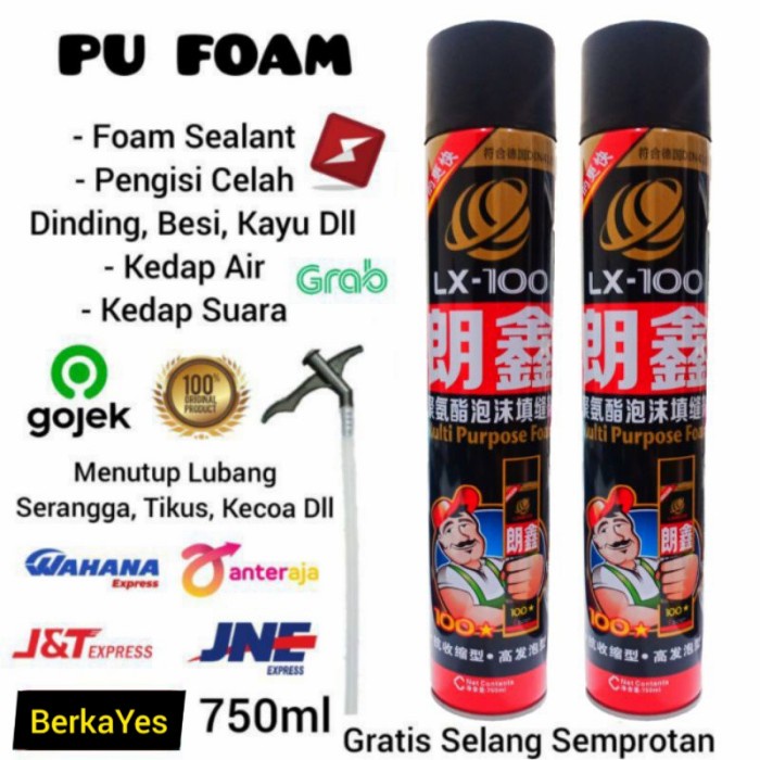 PU Sealant Foam Spray Busa Polyurethane Peredam Panas Peredam Suara
