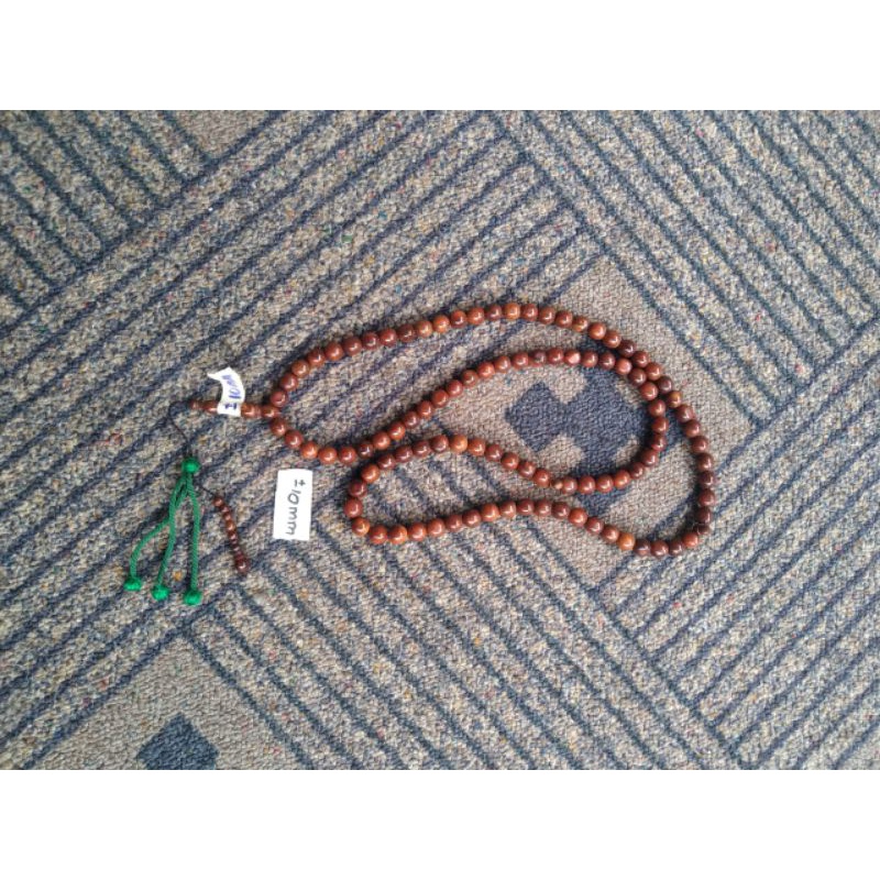 tasbih kokka bulat coklat rumbai ± 10 mm ( 10mm ) 99 butir ( kauka kaukah koka kuka pukah pukaha )