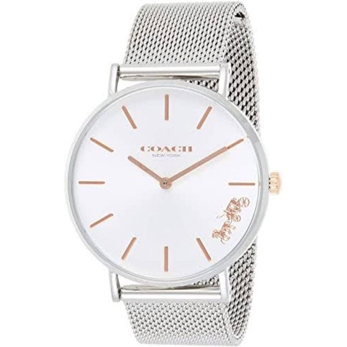 COACH WOMEN PERRY GREY IP STEEL MESH BRACELET WATCH(C14503124)