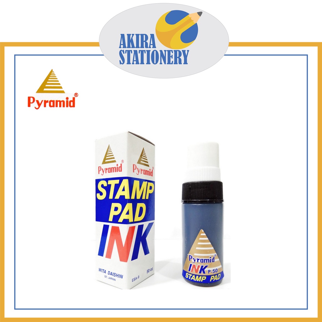 

Tinta Stampel PYRAMID 50 cc / Tinta Cair Stempel Warna Piramid / INK Stamp Pad / Isi Ulang Bak Stempel ( PCS )