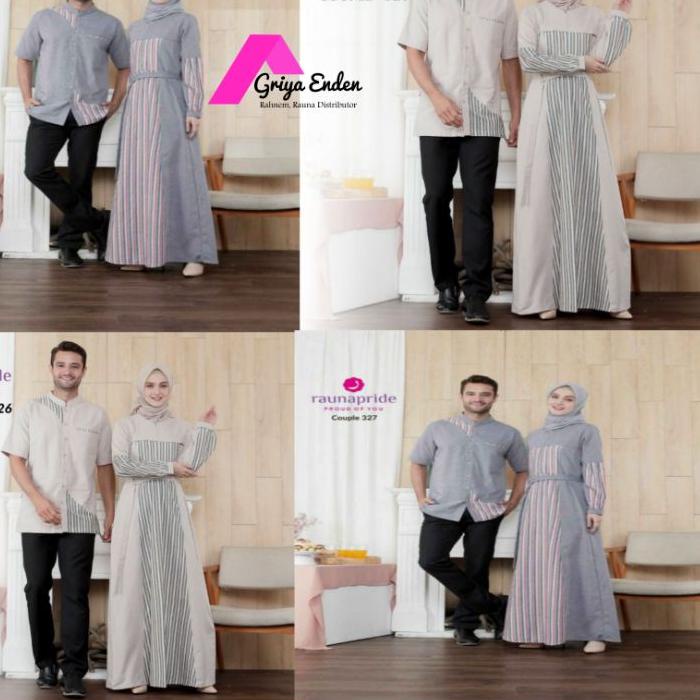 ➷ Rauna Couple Muslim RK327 / Couple Gamis Terbaru RK 326 / Koko Pria Dewasa KK327 / Couple Muslim /