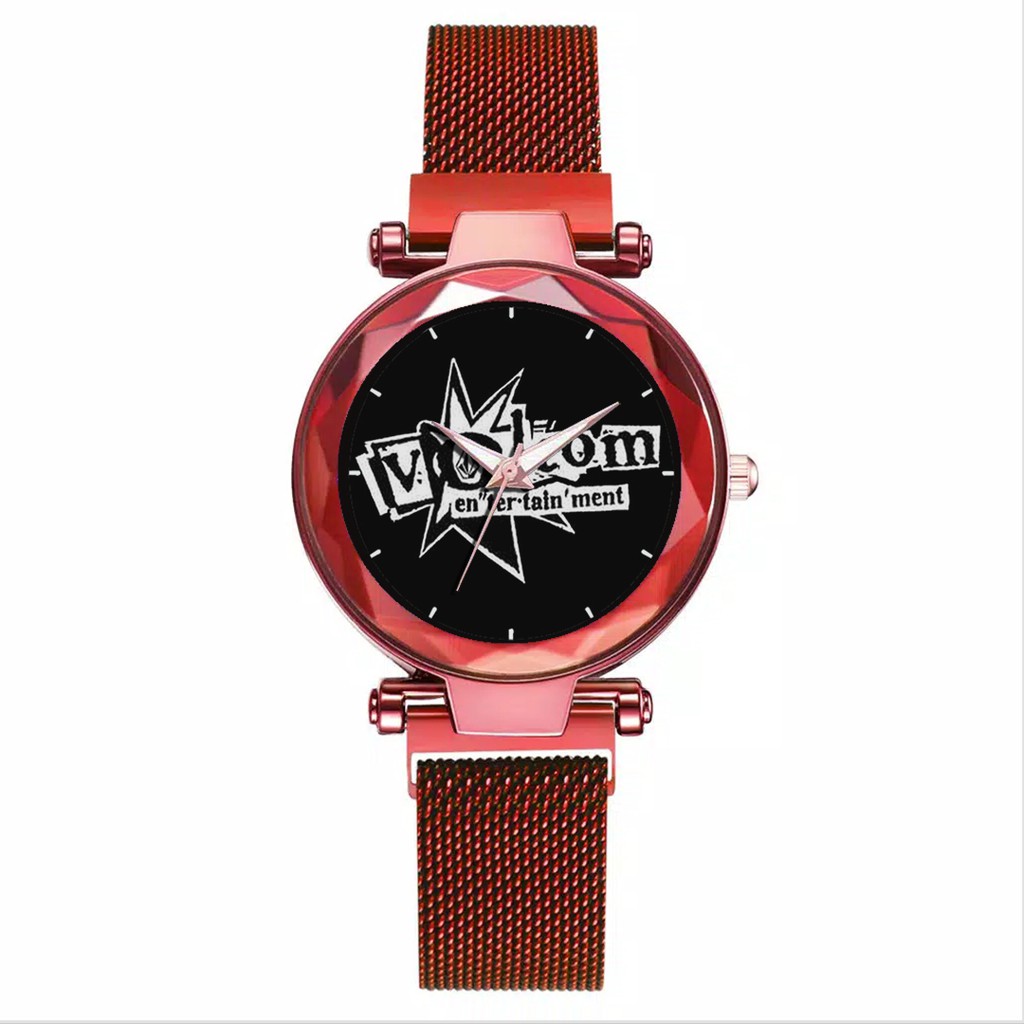 Jam Tangan Wanita Custom - VOLCOM Free Box &amp; Batre Cadangan