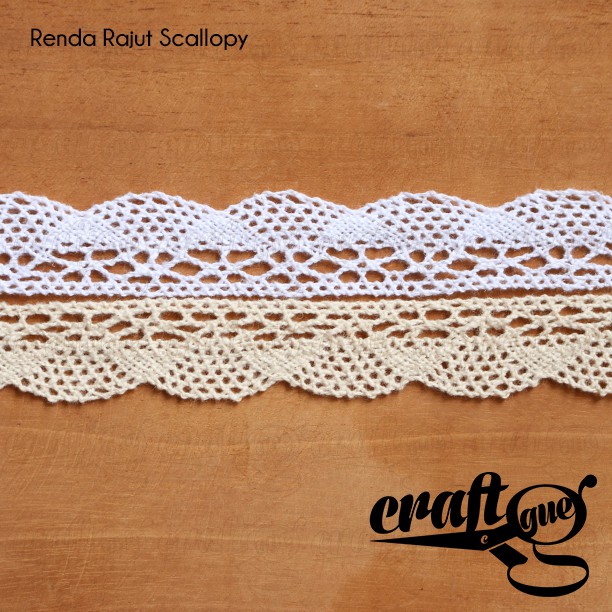 Renda Rajut Scallopy (Meter-an)