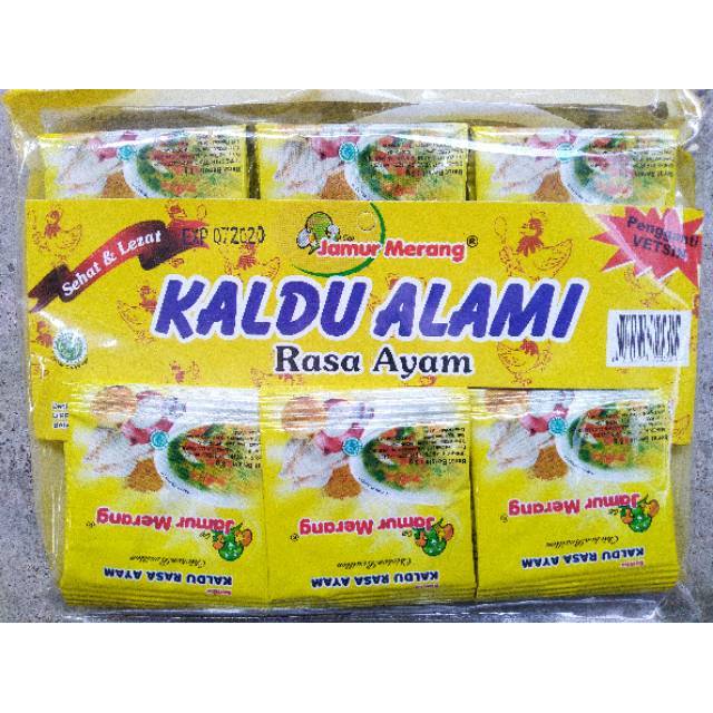 

Kaldu Jamur Alami Rasa Ayam non MSG Ex Date : 11 2023