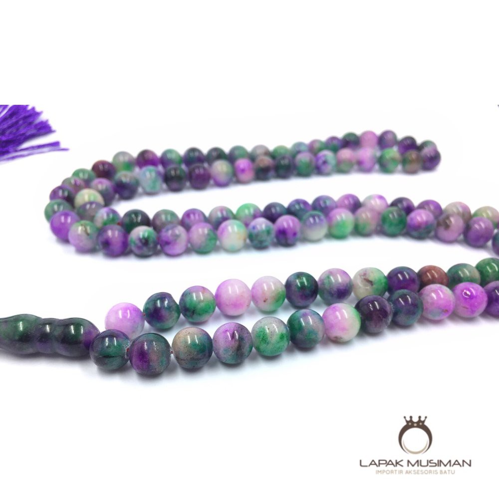 [Bayar di Tempat] Tasbih Batu Ruby Tanzania Asli Natural 99 Butir