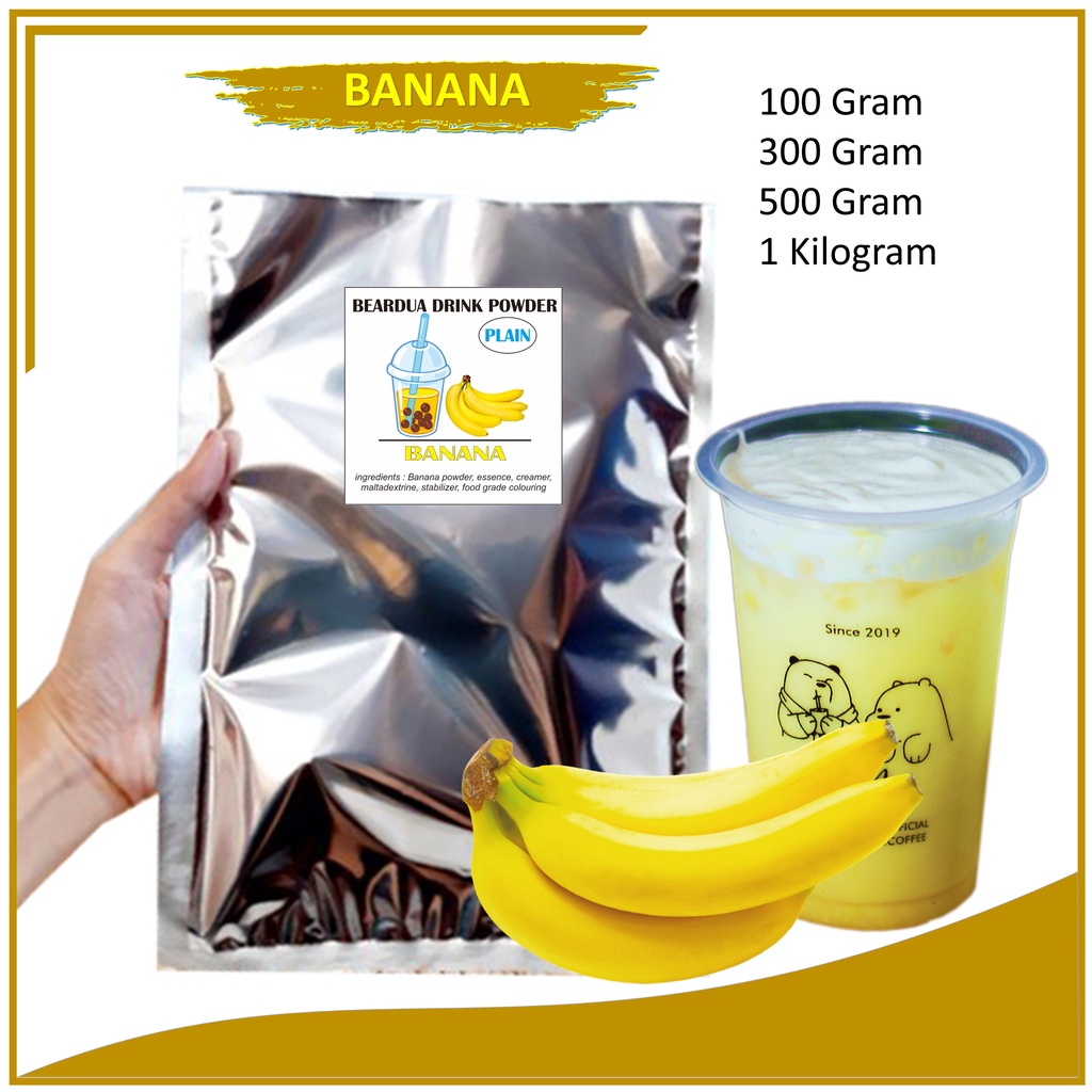 

Bubuk Minuman Kekinian Rasa Pisang Bubuk tanpa gula bubuk rasa minuman 500 gram 300 gram 1 kg