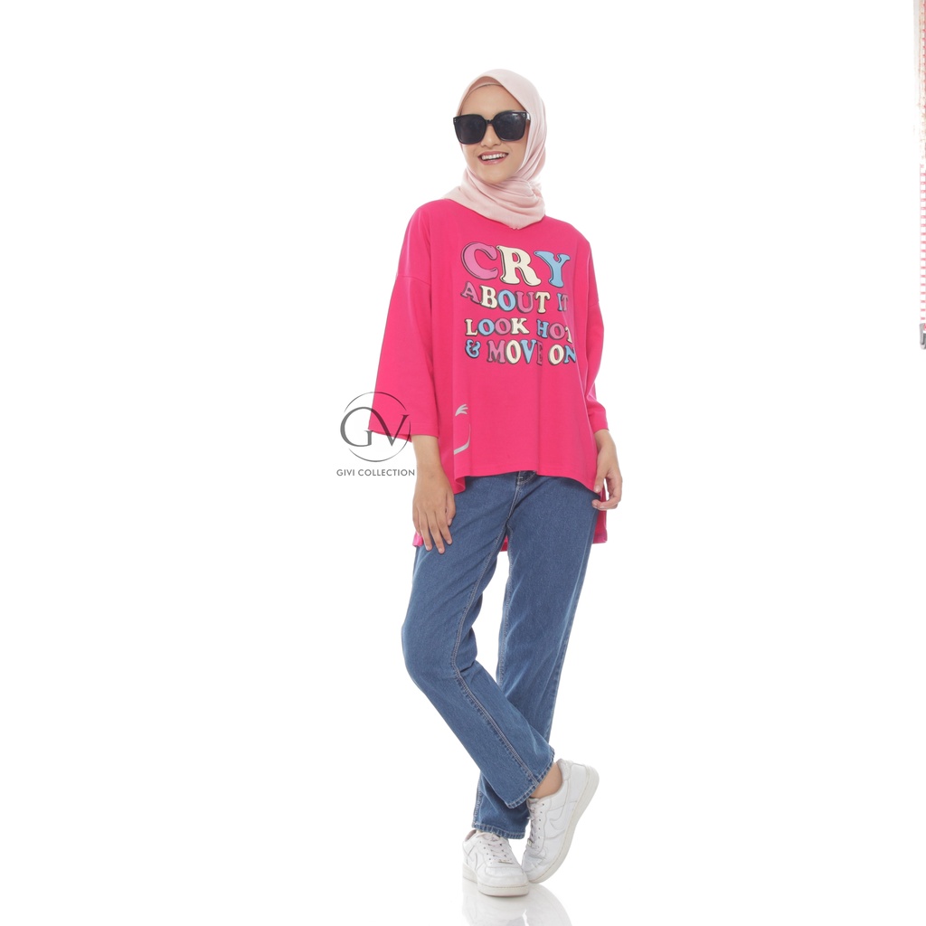 kaos oversize wanita | atasan kaos wanita terbaru | kaos viral wanita