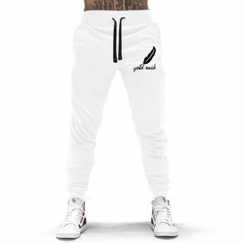 CELANA PANJANG JOGGER BULU AYAM GOLD RUSH UNISEX BAHAN FLEECE TEBAL / KUALITAS BAGUS / JOGGER PRINTING