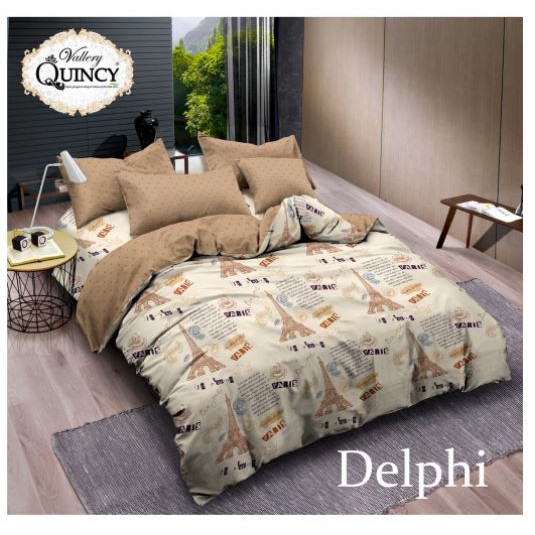 Sprei Vallery Quincy Motif Delphi - Sprei King T.30 Vallery Jacguard Motif Delphi