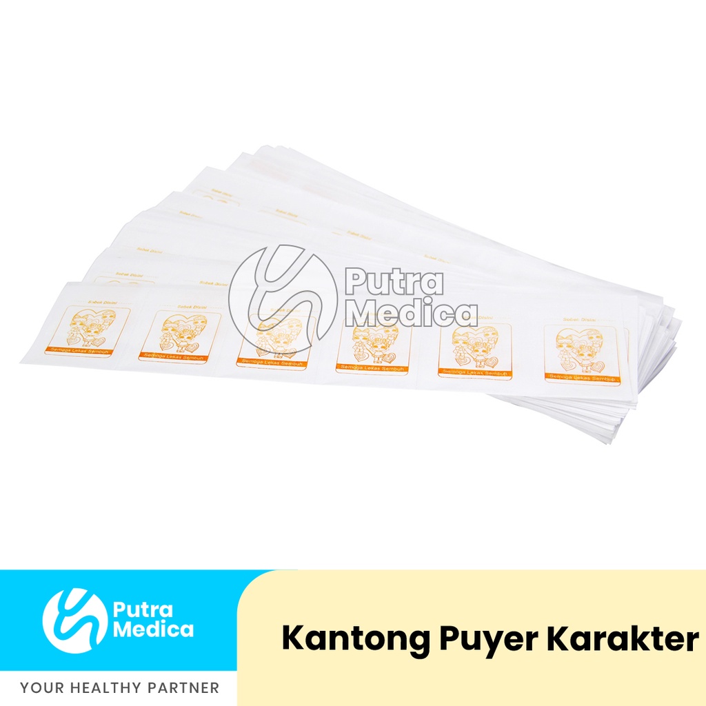 Kantong Puyer Karakter - 1 Pack / Wadah Obat Racikan