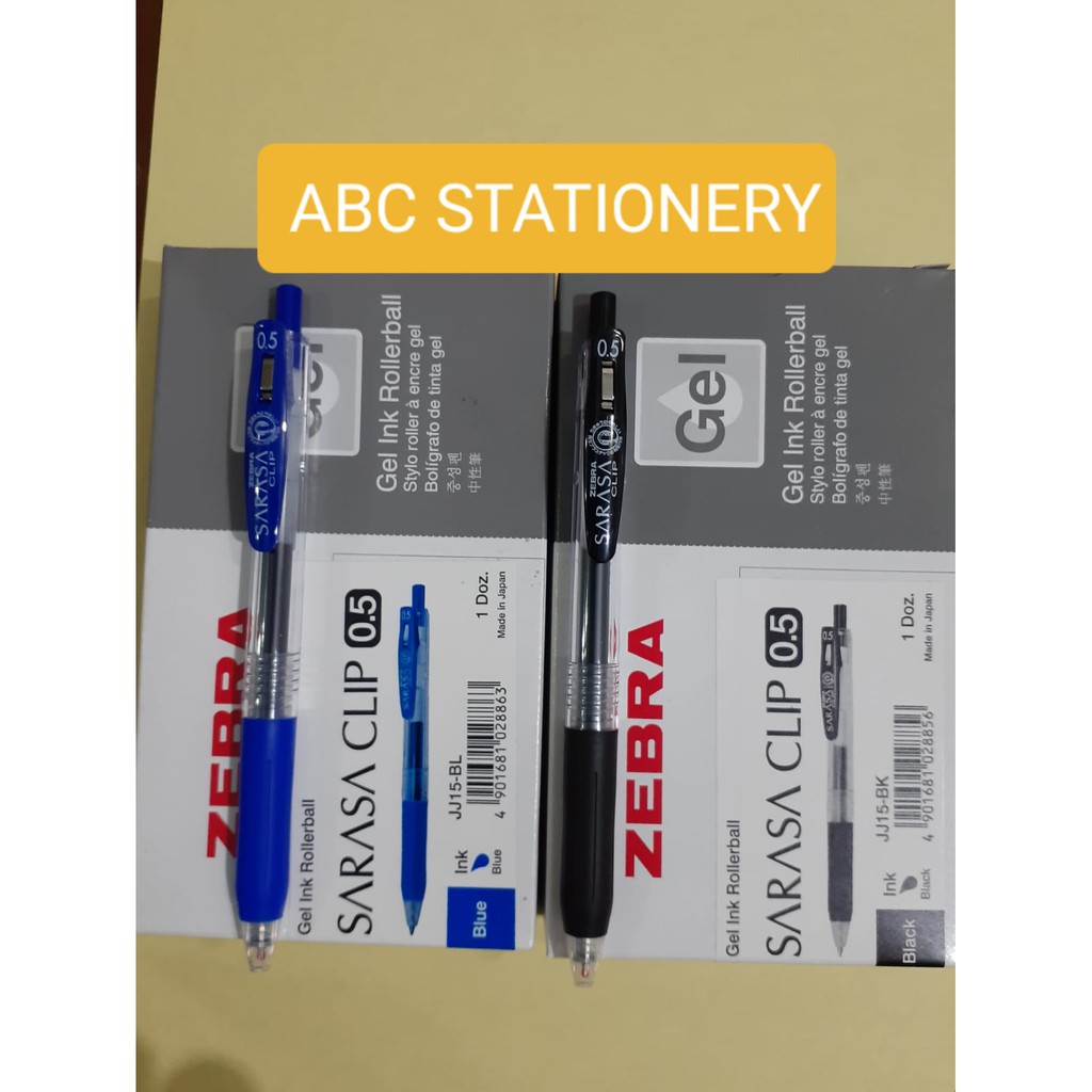 

Pulpen Sarasa Zebra 0.5 hitam / biru (isi 12 buah)