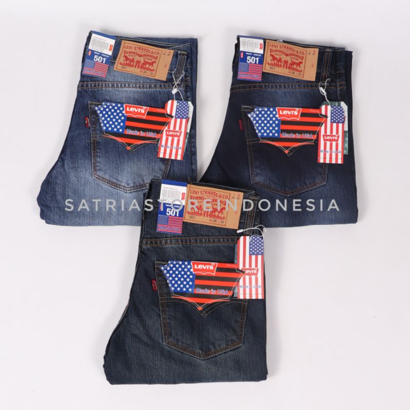 Celana jeans reguler pria