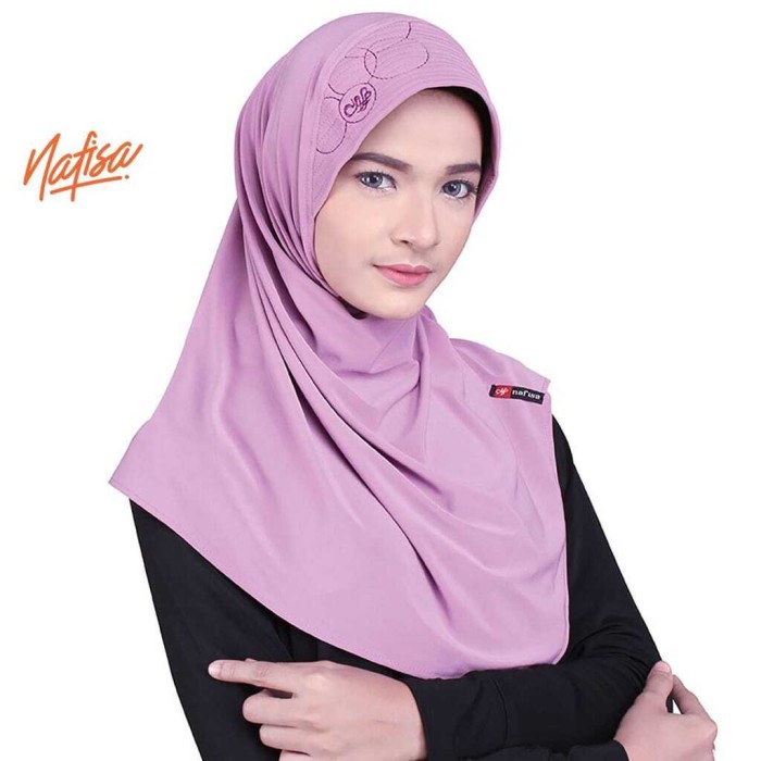 Nafisa Facila | Jilbab Instan Pendek Simple Pet Bordir - Putih