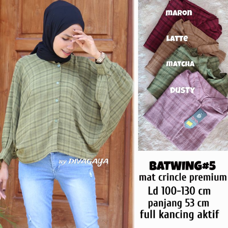 BATWING CRINCLE MODEL BARU MOTIF