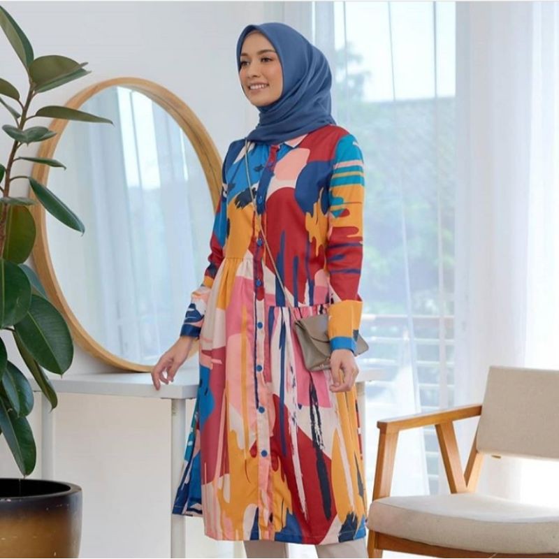 TUNIK TOYOBO PRINT MYLADY HIJAB