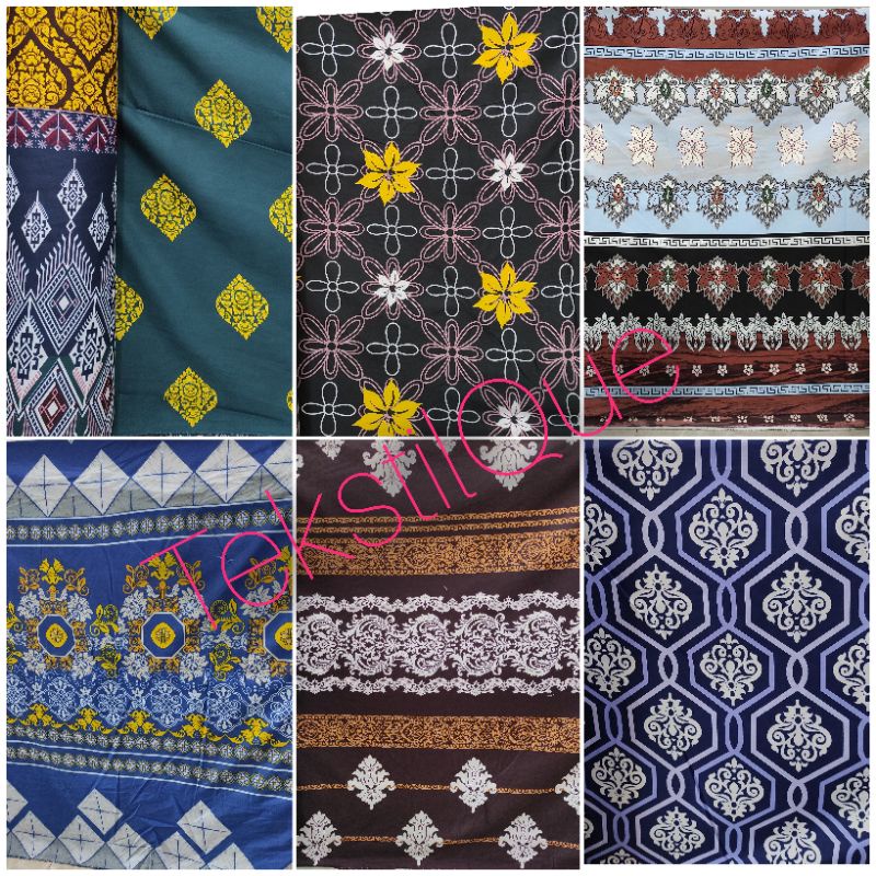 BAHAN KAIN SPREI METERAN MOTIF ABSTRAK KLASIK