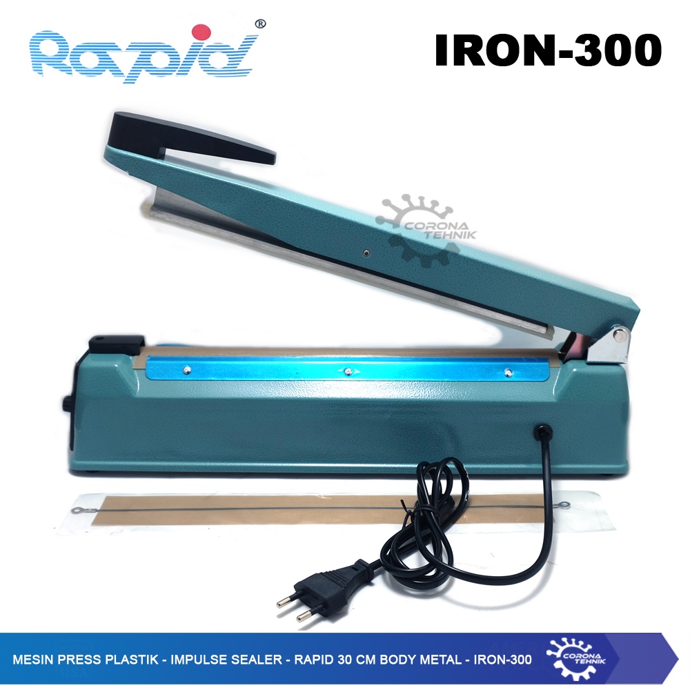 Impulse Sealer Rapid 30 cm Body Metal - IRON-300 - Mesin Press Plastik