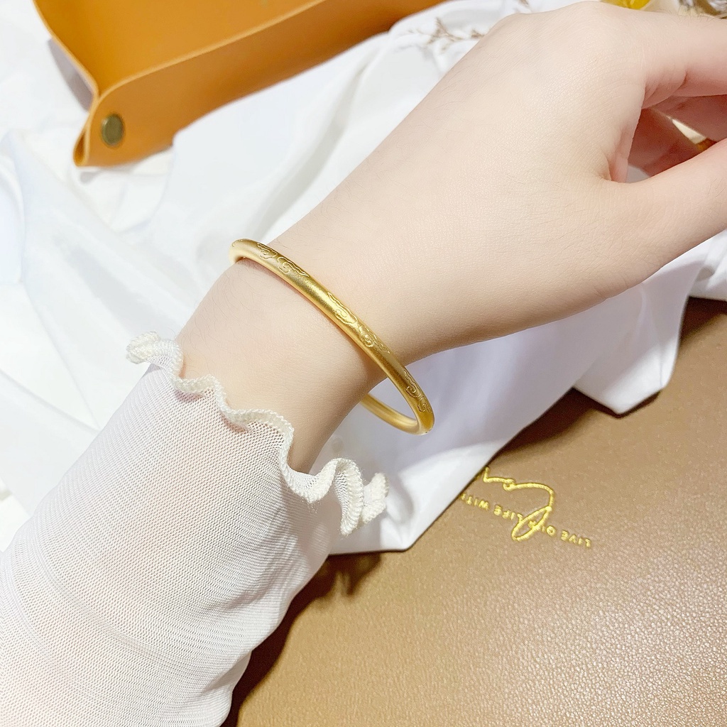 Enxi Jewelry Bisa Cod Bangle Wanita Gelang Kadar  Emas Asli 375 Hadiah Terbaik 814G6#