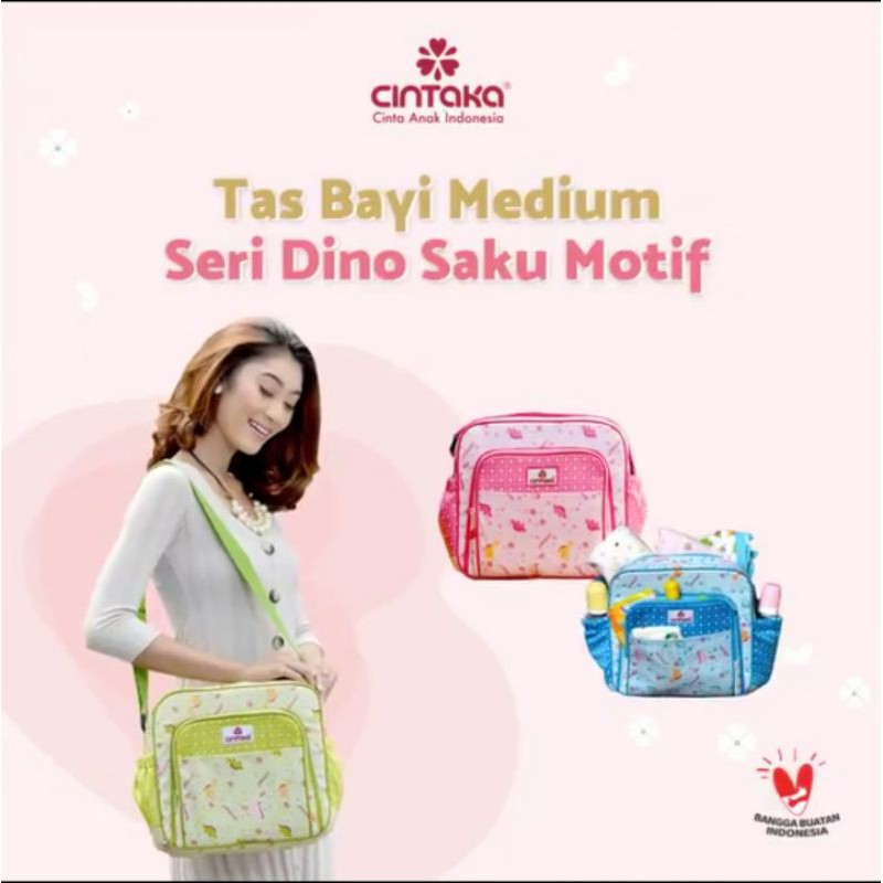 Cintaka Tas Bayi Medium Saku Depan Motif Dino Series - TCT 2452