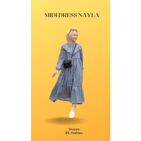 midi dress nayla kotak