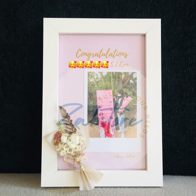 KADO WISUDA MURAH | FRAME BUNGA KERING | KADO ULANG TAHUN MURAH