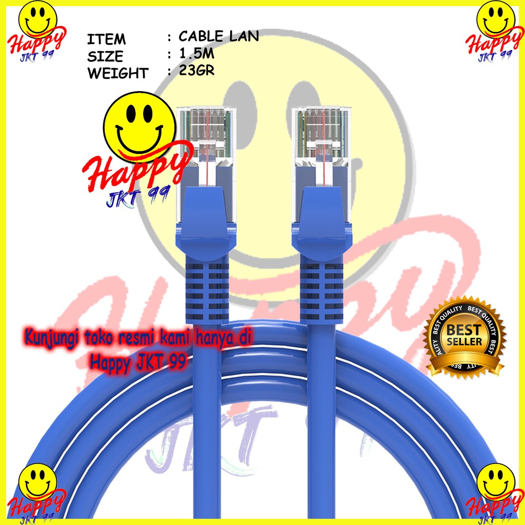 [ HAPPY JKT 99 ] KABEL LAN UTP 1.5M 1.5 M CAT5 CAT 5 METER